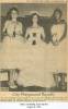 Newspaper clipping of 3 young women posing as they are crowned in the City Playground pageant