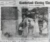 Newspaper clipping from Cumberland Evening Times, circa 1955; school integration