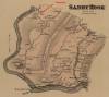 Illustrated Map from 1877, title of "Sandy Hook"