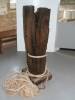 A snubbing post acts as a brake for boats locking through the canal with rope tied around it